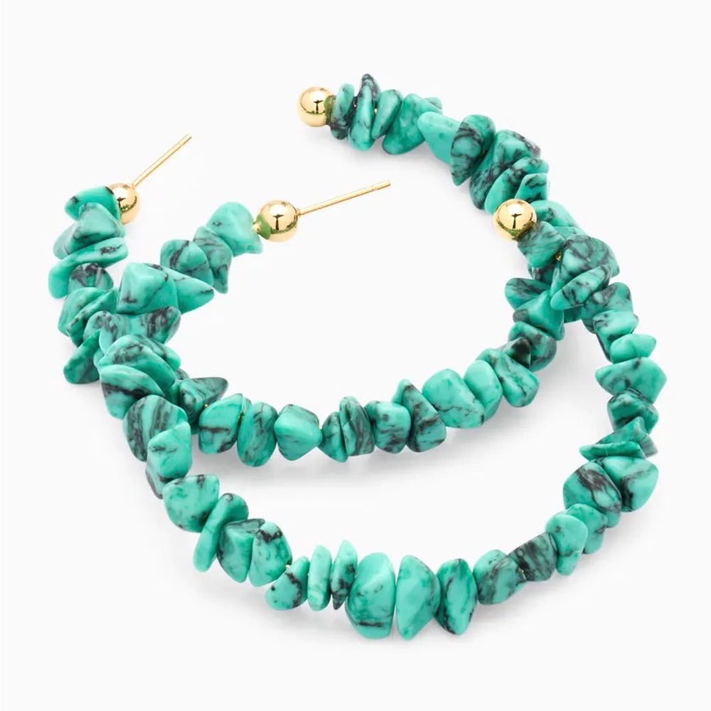 🌺🎉HP🎉🌺 NWT Cult Gaia Shirin Large Hoop Earrings - Picture 13 of 16